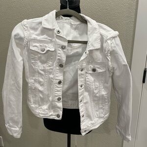 Girls white denim jacket.